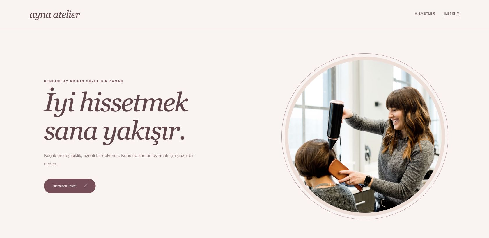 Ayna sayfa tasarımı