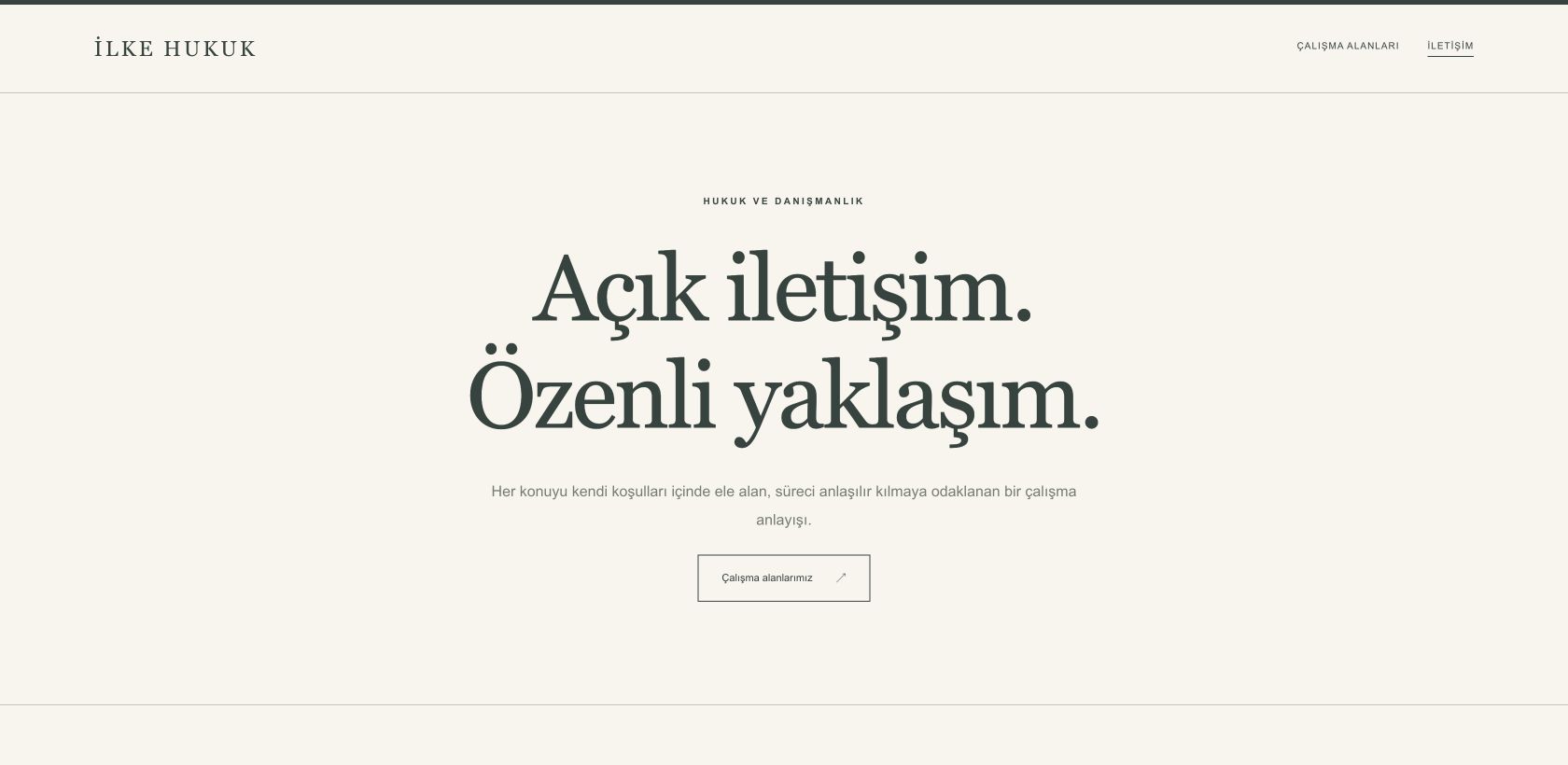 İlke: danışman web sitesi şablonu