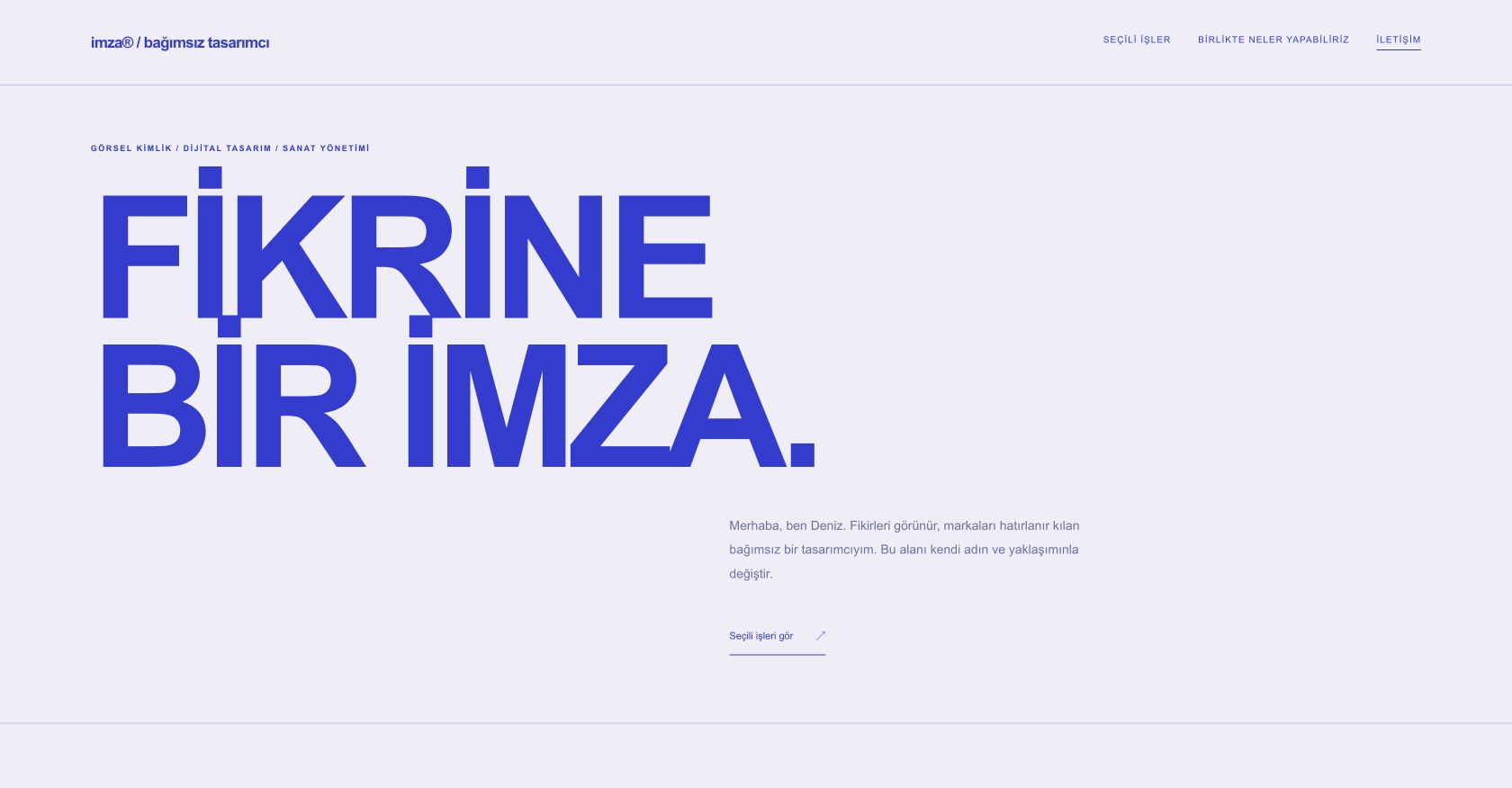 İmza: fotoğrafçı web sitesi şablonu