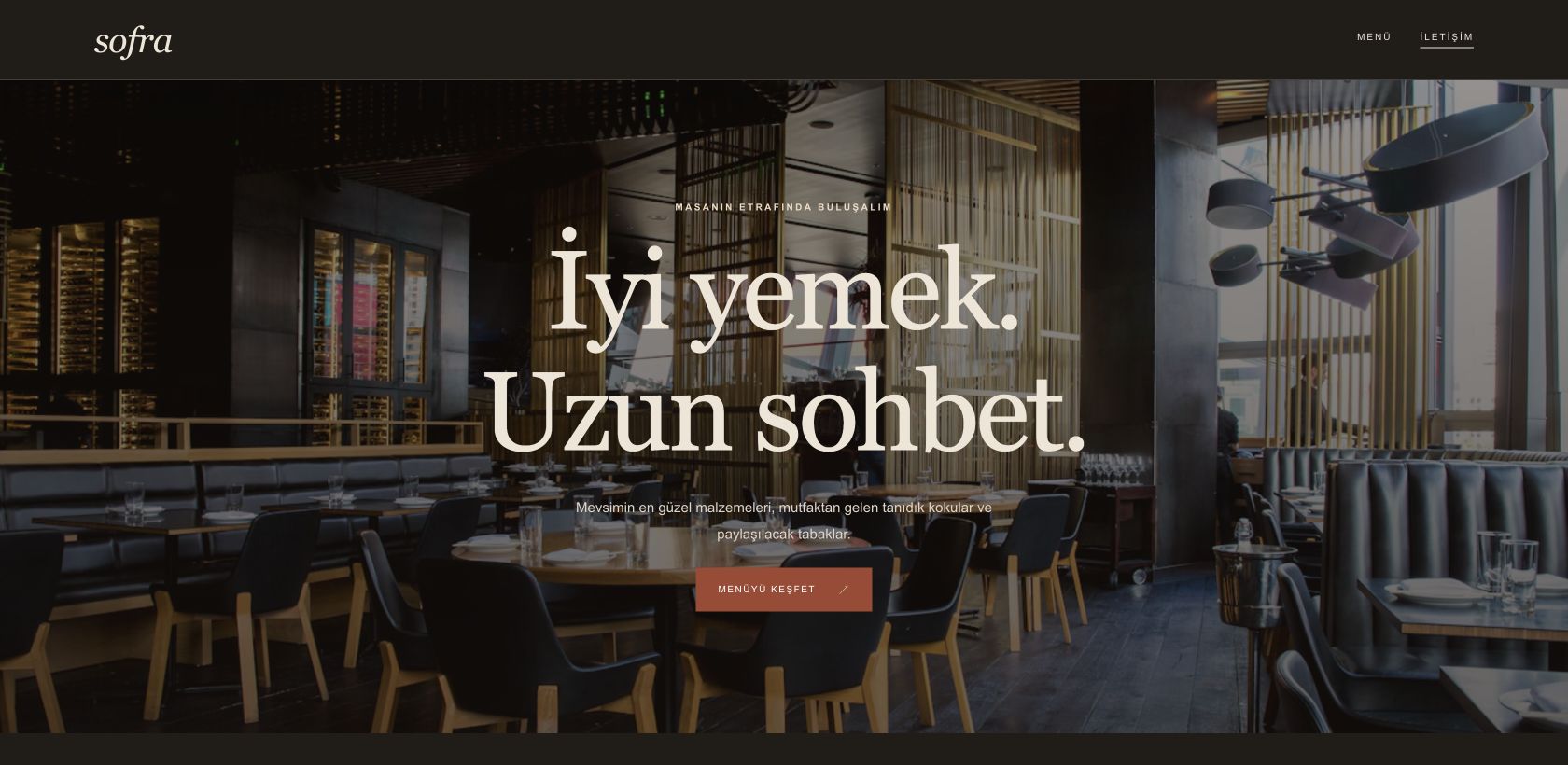 Sofra sayfa tasarımı